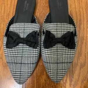 Urban Outfitters Plaid Mules with Bow